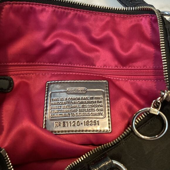 Coach Poppy Signature Jacquard Glam Tote Shoulder Bag - Picture 14 of 14